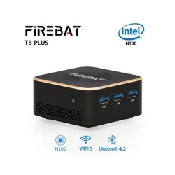 FIREBAT T8 Plus Intel N100 Black CPU Mini PC Desktop Computer 8GB 16GB