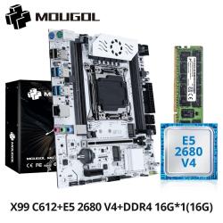 MOUGOL X99 Gaming Motherboard Kit C612 Chip with E5 2680 V4 CPU & DDR4