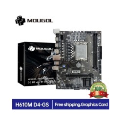 MOUGOL H610M Gaming Motherboard HDMI DP DDR4 LGA1700 Supports Intel 12