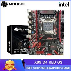 MOUGOLX99 D4 RED Motherboard Support Xeon E5 V3 V4 LGA 2011-3 CPU Proc
