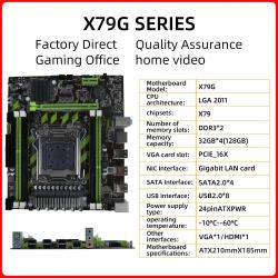 Super X79G V1.51 X79 Motherboard Kit LGA 2011 Support Xeon 2620V2 CPU 