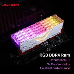 2025 JUHOR Memoria Ram RGB DDR4 8GBX2 16GBX2 3200MHz 3600MHz Kit Dual 