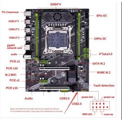 QIYIDA X99 motherboard set kit LGA2011-3 xeon E5 2680 V4 2*16GB32GB 32
