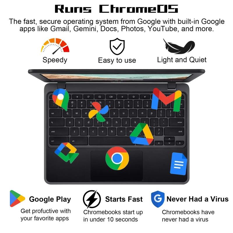 acer 311 Chromebook Laptop, 11.6'' HD Display, 4GB LPDDR4 RAM, 64GB EM