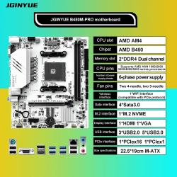 JGINYUE B450M PRO Motherboard AMD Processor Dual-channel DDR4 Memory A
