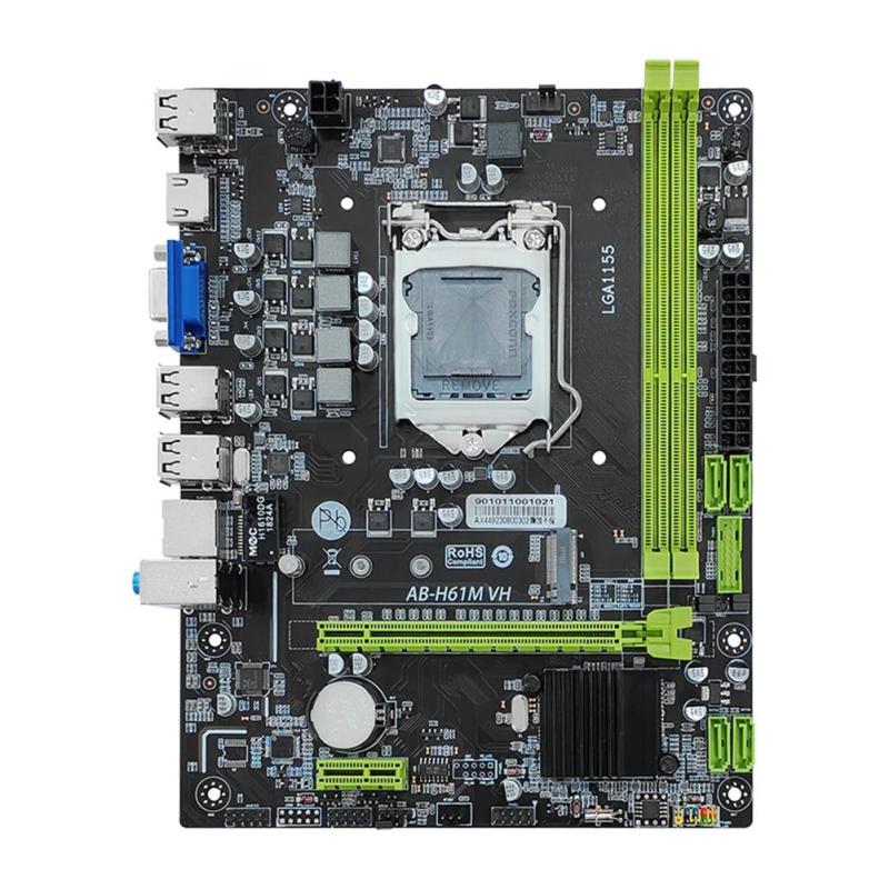 H61 Motherboard LGA1155 Set with DDR3 2*4GB8GB PC RAM 1600MHZ PC Mothe