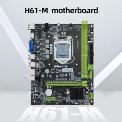 H61 Motherboard LGA1155 Set with DDR3 2*4GB8GB PC RAM 1600MHZ PC Mothe