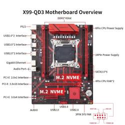 HUANANZHI X99 QD3 LGA 2011-3 XEON X99 Motherboard support Intel E5 269