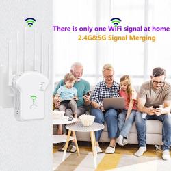 1200Mbps 5GHz Wireless WiFi Repeater WiFi Signal Booster Dual-Band 2.4
