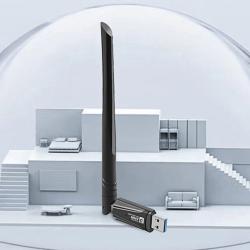 WiFi 6 2 in 1 Dongle 900Mbps Dual Band 2.4G&5GHz Wireless Receiver Dri