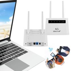 4G LTE WiFi Modem Router 2 Antennas 150Mbps Hotspot Modem RJ11 RJ45 Po