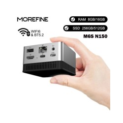 MOREFINE M6S Mini PC Intel 12th Gen CPU N150 12G LPDDR5 512GB NVME Win