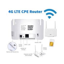 4G LTE CPE Router Modem 300Mbps WiFi Router Wireless External Antenna 