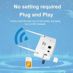 4G LTE CPE Router Modem 300Mbps WiFi Router Wireless External Antenna 