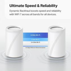 Tri-Band WiFi 7 Whole Home Mesh System | 6-Stream 10 Gbps | 4 Ã— 2.5G 