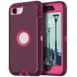 Dark Red Phone Case For iPhone SE 3rd 2022 For iPhone SE 2nd 2020 Heav