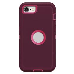 Dark Red Phone Case For iPhone SE 3rd 2022 For iPhone SE 2nd 2020 Heav