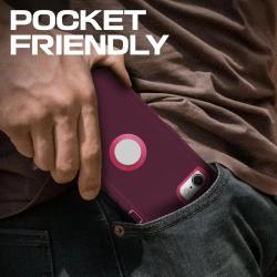 Dark Red Phone Case For iPhone SE 3rd 2022 For iPhone SE 2nd 2020 Heav