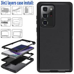 Black For Samsung Galaxy Note20 Ultra Note 20 Case Heavy Duty Shockpro