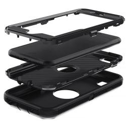 Black Phone Case For iPhone SE 3rd 2022 For iPhone SE 2nd 2020 Heavy D