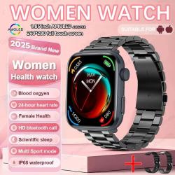 2025 nueva moda mujer salud relojes inteligentes 1,85 "pantalla AMOLED