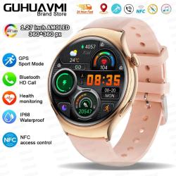 2025 nuevo reloj inteligente NFC para mujer pantalla AMOLED HD IP68imp