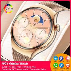 2025 nuevo reloj inteligente NFC para mujer pantalla AMOLED HD IP68imp