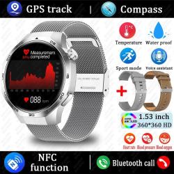 Para Huawei Xiaomi GT5 Pro reloj inteligente hombres AMOLED pantalla H