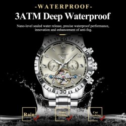 Reloj POEDAGAR de lujo para hombre, reloj de pulsera automático con fe