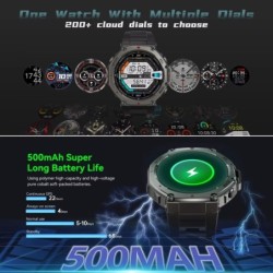 Relojes inteligentes GPS para hombre, resistente al agua hasta 5ATM, c