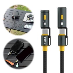 240W USB Type C Cable with Lighter & LED Light Fast Phone Charging Cor
