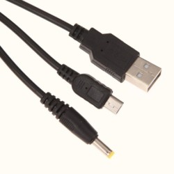 5-20Pcs For Sony PSP 2000 3000 2 in 1 USB Data Charge Cable Cord Repla