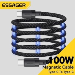 Essager USB C To C 100W Magnetic Fast Charger Cable For iPhone 15 65W 