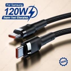 2Pcs PD 120W USB C To Type C Cable for Samsung S24 S23 Super Charging 