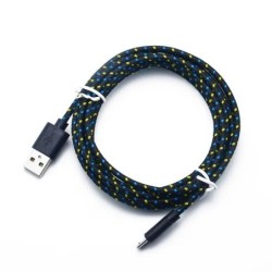 Nylon Braided Micro USB Cable Data Sync USB Charger Cable For Tablet A