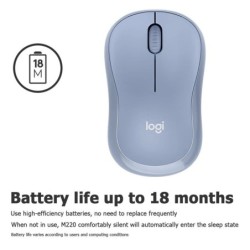 Logitech M221 2.4GHz Wireless Mouse 3 Buttons Silent Mice Optical Ergo