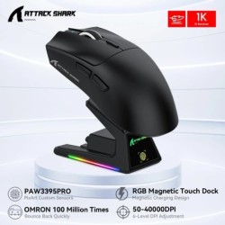 MAMBASNAKE x ATTACK SHARK X1 Wireless Gaming Mouse with RGB Charging D