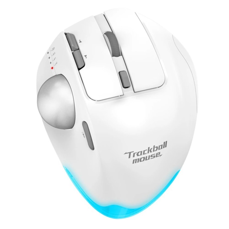 Wireless RGB Trackball Mouse Bluetooth and Dual Mode with 8 Buttons an Wireless RGB Trackball Mouse Bluetooth and Dual Mode with 8 Buttons an