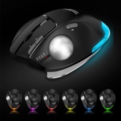 Wireless RGB Trackball Mouse Bluetooth and Dual Mode with 8 Buttons an