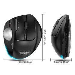 Wireless RGB Trackball Mouse Bluetooth and Dual Mode with 8 Buttons an