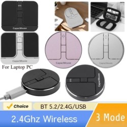 Pressure Scroll Tri-mode Capacitive Mouse 2.4G Dual Bluetooth Wireless