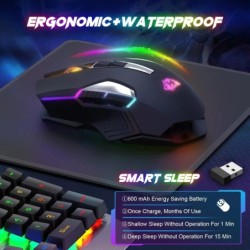 MAMBASNAKE x ZIYOU LANG X18 Wireless Gaming Mouse, Rechargeable Silent