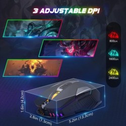 MAMBASNAKE x ZIYOU LANG X18 Wireless Gaming Mouse, Rechargeable Silent