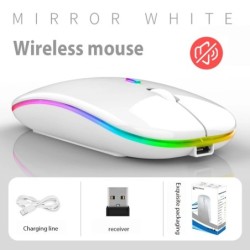 Rechargeable Optical Wireless Mouse Slient Button Ultra Thin Mini Opti