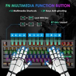 MAMBASNAKE x ZIYOU LANG K2 Wired Mechanical Gaming Keyboard Blue Switc