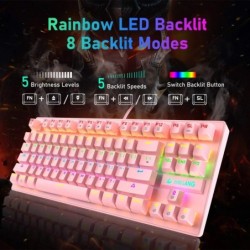 MAMBASNAKE x ZIYOU LANG Wired K2 Pink blue Switch gaming keyboard and 