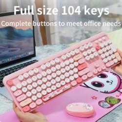 MOFii Hello Bear 2.4G Wireless Keyboard and Mouse Combo Plug and Play 