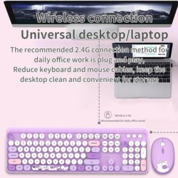 MOFii Hello Bear 2.4G Wireless Keyboard and Mouse Combo Plug and Play 