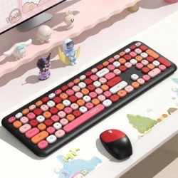 MOFII 666 Wireless Keyboard Mouse Set 110 Key Slim Compact 2.4G USB Fu