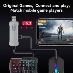 5 in 1 Keyboard Mouse Gaming Converter Bluetooth-Compatible 5.3 for PU